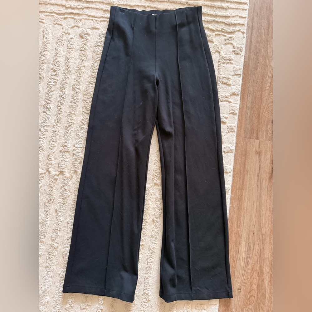 Abercrombie Elastic Waist Black Wide-Leg Pants